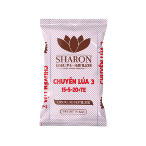 Phân bón NPK IPLUS SHARON 15-5-20+TE (Chuyên Lúa 3) cung cấp dinh dưỡng cân đối, giúp lúa trổ đều.