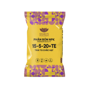Phân bón NPK IPLUS SHARON 15-5-20+TE bổ sung trung vi lượng giúp cây phát triển toàn diện.