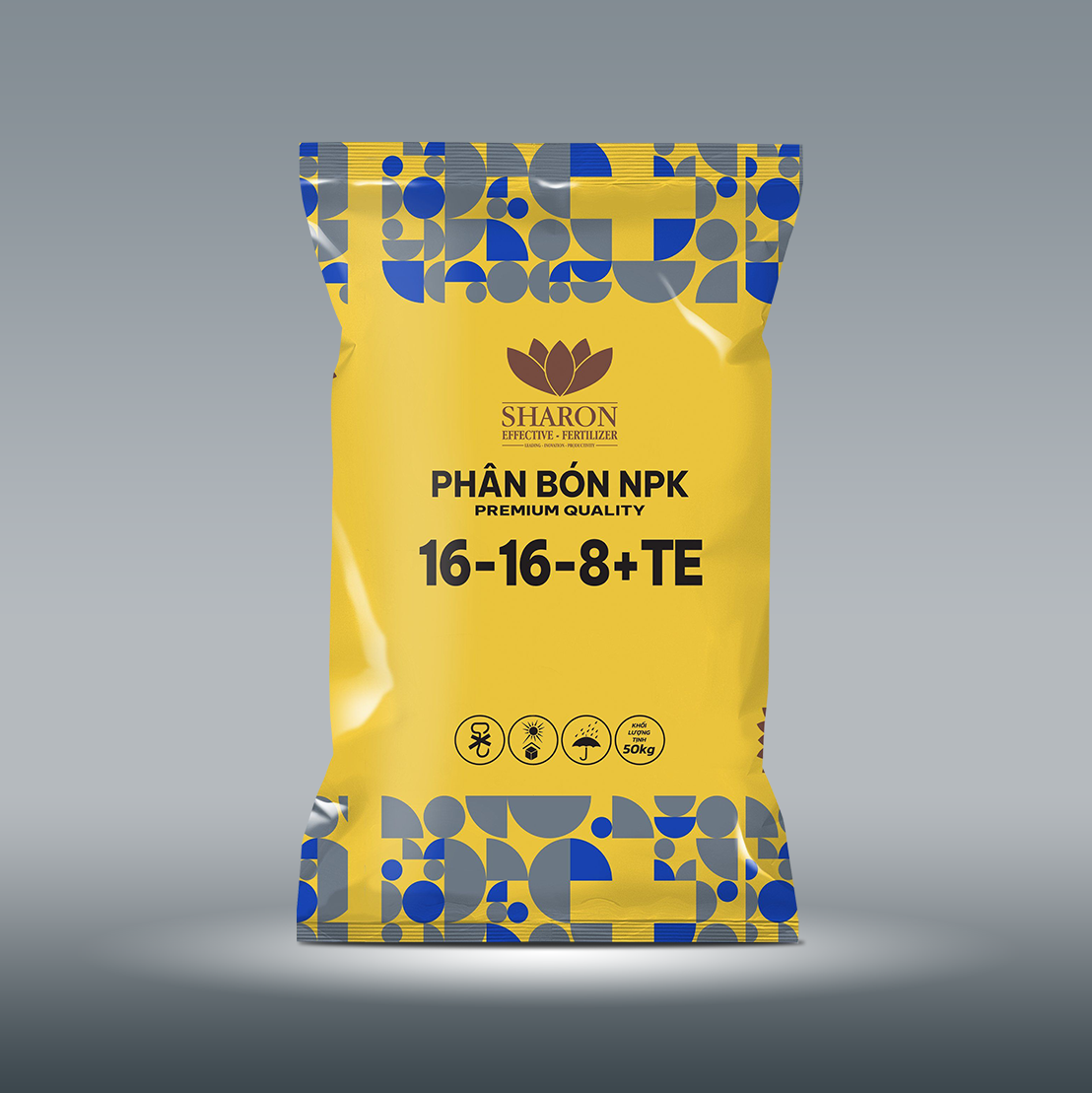Phân bón NPK IPLUS SHARON 16-16-8+TE giúp cây bung chồi, phát triển cành lá.