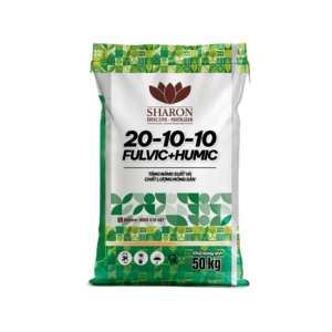 Phân bón NPK IPLUS SHARON 20-10-10 FULVIC+HUMIC giúp tăng năng suất và chất lượng nông sản.