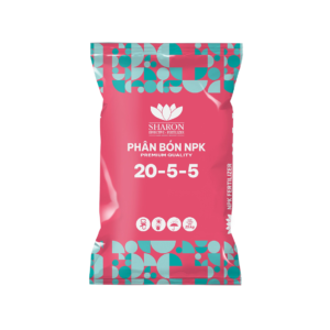 Phân bón NPK IPLUS SHARON 20-5-5 (25kg) với hàm lượng đạm cao, kích thích vươn chồi và phát triển cành lá mạnh mẽ.