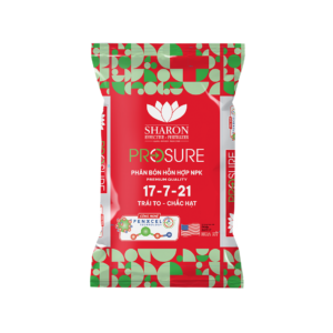 Phân bón NPK IPLUS SHARON PROSURE PKMe 17-7-21 cung cấp dinh dưỡng giúp tăng năng suất.