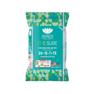 Phân bón NPK IPLUS SHARON PROSURE PKMe 20-15-7+TE Chuyên Lúa 1&2 giúp lúa đẻ nhánh cực mạnh.
