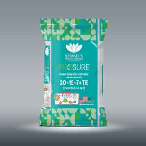 Phân bón NPK IPLUS SHARON PROSURE PKMe 20-15-7+TE Chuyên Lúa 1&2 giúp lúa đẻ nhánh cực mạnh.